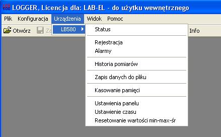 Klucz związany jest z typem przyrządu i jego numerem seryjnym. Klucze autoryzacyjne przechowywane są katalogu KEYS programu LOGGER (np. C:\Program Files\LAB-EL LOGGER\KEYS).