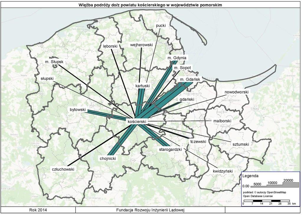 Udział pasażerów realizujących przejazdy na podstawie biletów miesięcznych różnił się znacznie w zależności od rodzaju dnia tygodnia.