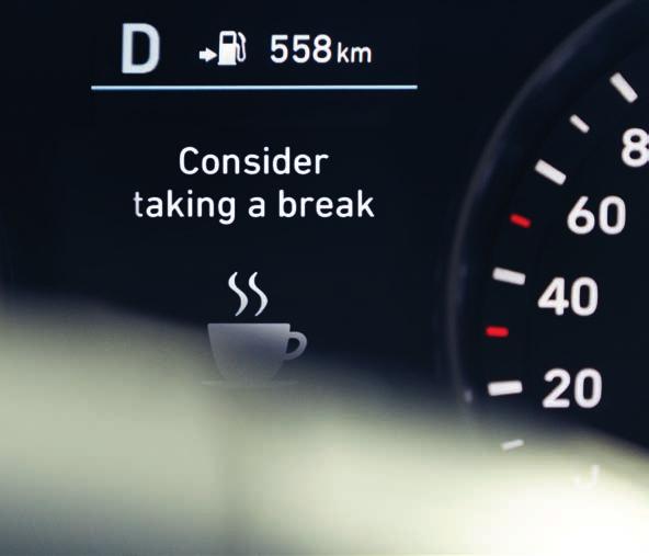 i30 Nowej Generacji to pierwszy Hyundai wyposażony w System monitorujący zmęczenie kierowcy (DAA).