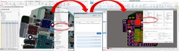 SOLIDWORKS PCB Obsługa współpracy w zakresie blokowania komponentów między ECAD i MCAD.
