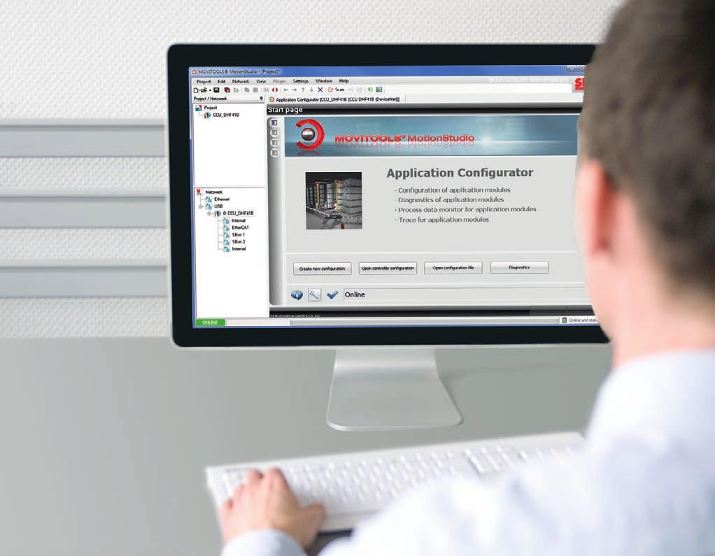 15 Gotowe moduły aplikacyjne MOVI-PLC CCU Kontroler ruchu zawierający gotowe moduły aplikacyjne, umożliwiający szybkie uruchomienie najpopularniejszych aplikacji.