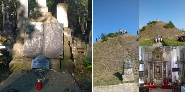 Pierwsze kroki skierowali na Powązki, gdzie znajduje się grób rodziny Sienkiewiczów / sam Sienkiewicz spoczywa w kościele św. Jana w Warszawie/.