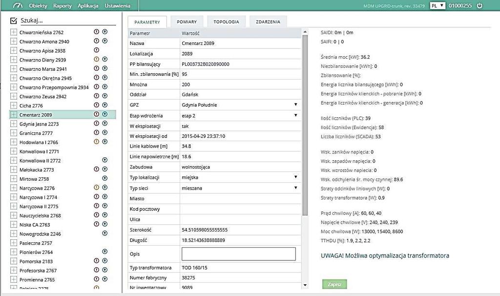 System DMS nowa jakość w zarządzaniu siecią Nowy widok stacji, powiązanie danych technicznych, obliczeń technicznych i pomiarowych