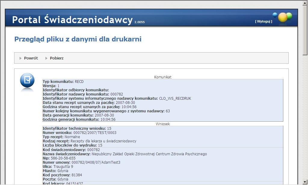 PORTAL ŚWIADCZENIODAWCY 100 Następnie należy zaznaczyć wnioski na których ma być wykonana operacja.