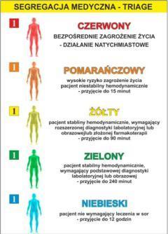 nieprzytomna osoba, a nawet ta, nie do końca zorientowana:, co do czasu, miejsca oraz siebie, otrzymuje kolor czerwony.