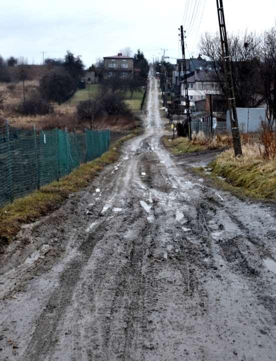 Stan przed przebudową drogi brak