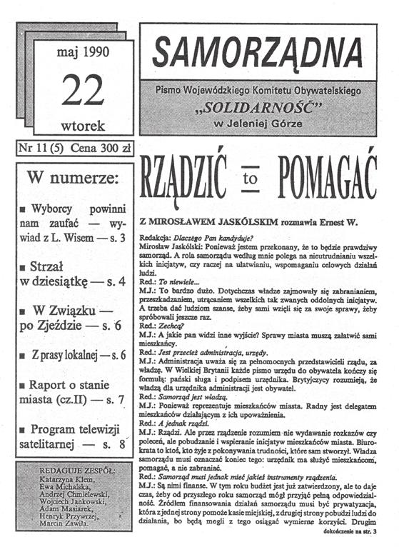 Dzieje polityczne Jeleniej Góry w okresie powojennym. Wybrane problemy Wybory do parlamentu zmieniły oblicze polityczne miasta i województwa.
