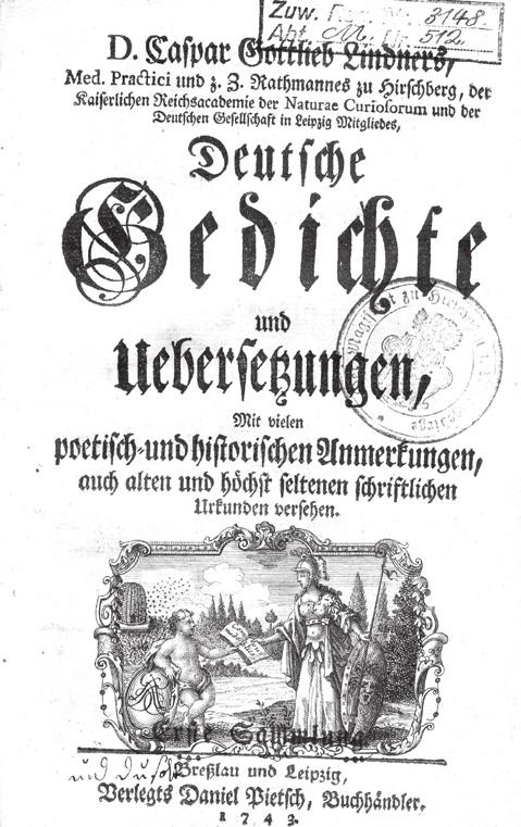 PRZEMYSŁAW WISZEWSKI dyków 39, a czasami osób jednoczących obie te profesje 40. Na uwagę zasługuje fakt, że zdaniem Hildegardy Just w Jeleniej Górze w XVIII w. funkcjonował specyficzny krąg poetów 41.