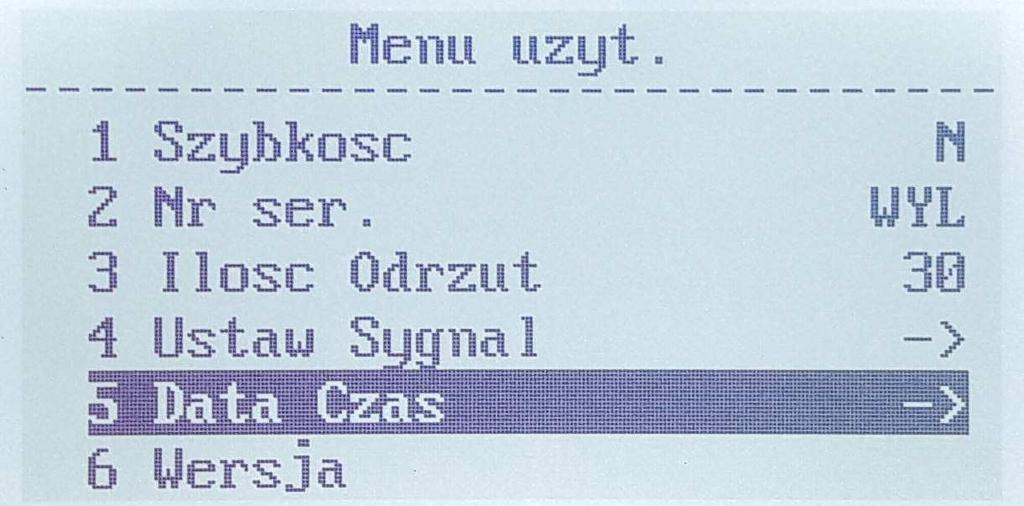 VI. Instrukcja prawidłowego przeliczania banknotów Aby uniknąć błędów i pomyłek podczas przeliczania banknotów, 5. Ustawienia daty i czasu Przejdź do pozycji "5 Data Czas", wciśnij przycisk "RESET".
