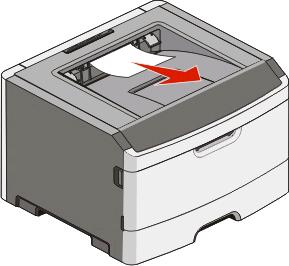 Usuwanie zacięć z odbiornika standardowego Papier w rozmiarze, który nie jest obsługiwany przy drukowaniu dwustronnym, może spowodować zacięcie w odbiorniku standardowym.