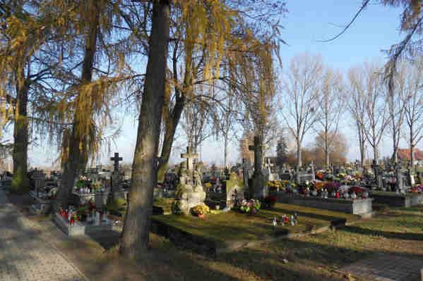 Plebańskich z 1897 r. i 1906 r. Układ cmentarza jest czytelny. Zachowane starodrzewie to m.in. dojazdowa aleja akacjowa i modrzewie. rejestr zabytków 1400 z 15.01.1990 r.