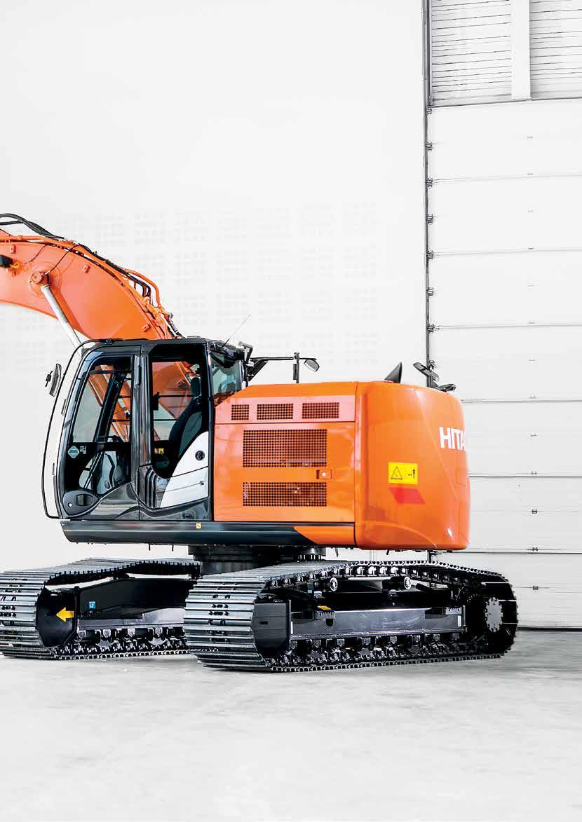 ZX225USRLC 6 Większa użyteczność Mały promień obrotnicy (2m) sprawdza się idealnie w miejscach o ograniczonej przestrzeni. Niska emisja System SCR redukuje emisję tlenku azotu w gazach wylotowych.