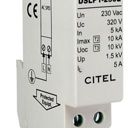 1 DSLP: ochrona przeciwprzepięciowa obwodów oświetlenia LED Wymiary i schematy Lin in 38 17,9 L L 600 LED GDT sieć A 80 system LED Lout out system LED Opis DSP-230L Zastosowanie 230-277V A TT/T Maks.