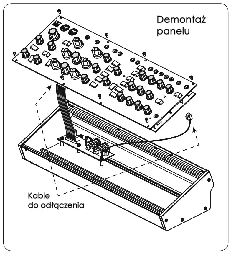 31 VI. Instalacja w obudowie Eurorack Model D może zostać oddzielony od części swojej fabrycznej obudowy i zostać zainstalowany w obudowie standardu Eurorack (do nabycia osobno).