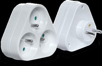 potrójny 3x2P+Z, 6A, 250V 6 A 44 5