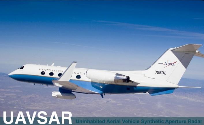 SAR zobrazowania lotnicze UAVSAR (NASA)