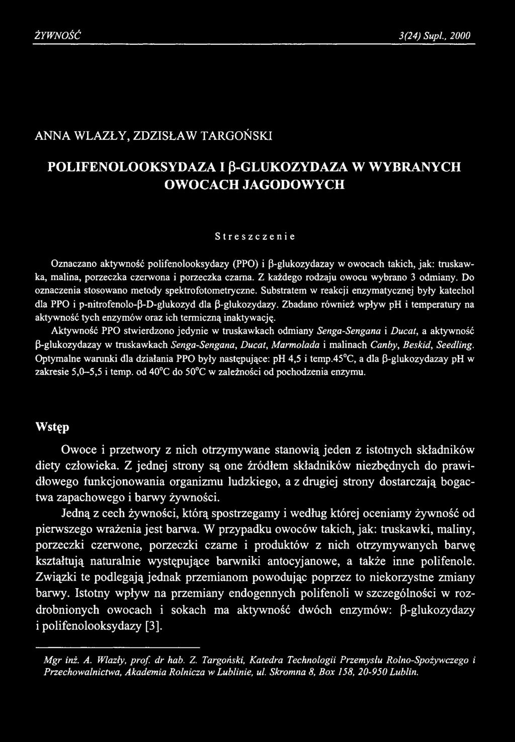 ŻYWNOŚĆ 3(24) Supi.