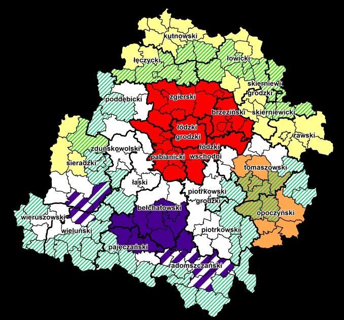 Polityka terytorialno-funkcjonalna Obszary Strategicznej Interwencji wynikające z polityki rozwoju województwa łódzkiego obszary