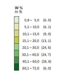 5.12 Lasy. Na obszarze powiatu koszalińskiego grunty leśne zajmują powierzchnię 72774,5 ha, co stanowi około 42,9% ogólnej powierzchni powiatu.
