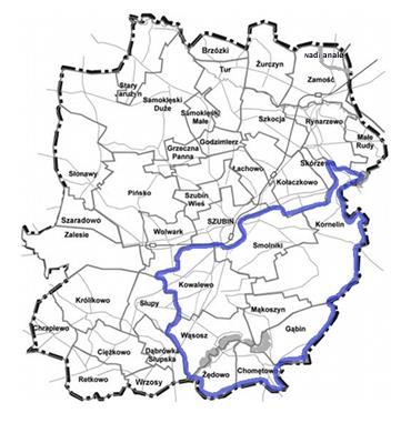 I.2.2. Analiza wskaźnikowa sołectw położonych w południowo-wschodniej części Gminy Analizie poddano sołectwa znajdujące się w południowo-wschodniej części Gminy tj.