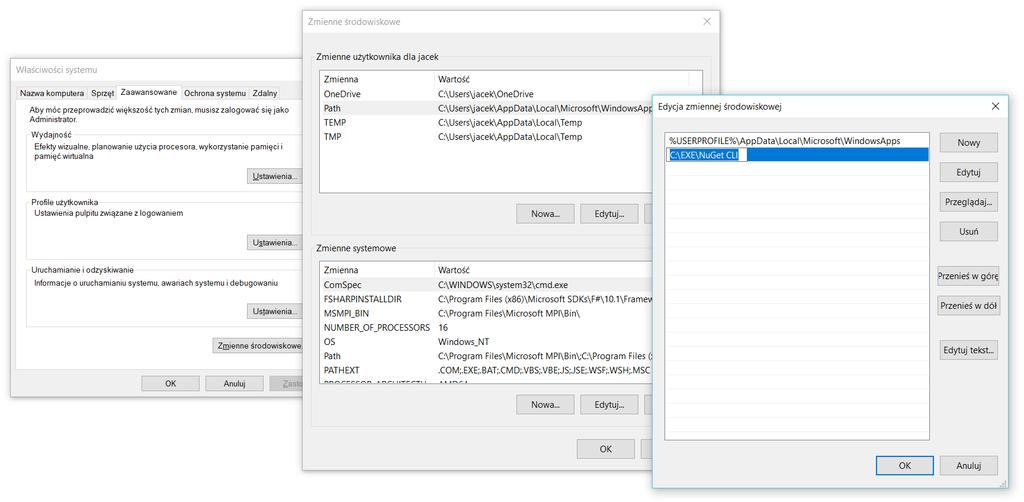 zawiera NuGet Package Manager, ale bez pliku nuget.exe, który jest wymagany do tworzenia własnych pakietów. Po wejściu na powyższą stronę, należy pobrać najnowszą rekomendowaną wersję pliku nuget.exe. W kwietniu 2018 roku była to wersja 4.