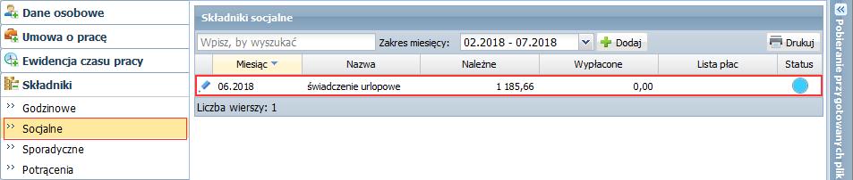 W umowie pracownika pojawi się składnik świadczenie urlopowe wraz z kwotą do wypłaty.