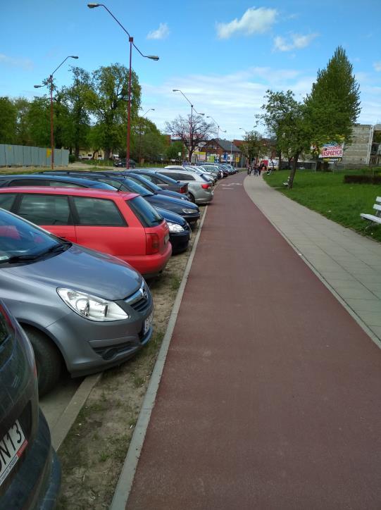 3. Uniemożliwienie samochodom parkującym przy bloku Al.