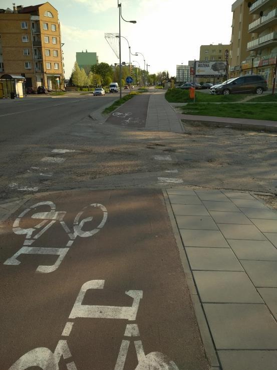 Ścieżka rowerowa ma już swoją kontynuację więc nie ma potrzeby by ten
