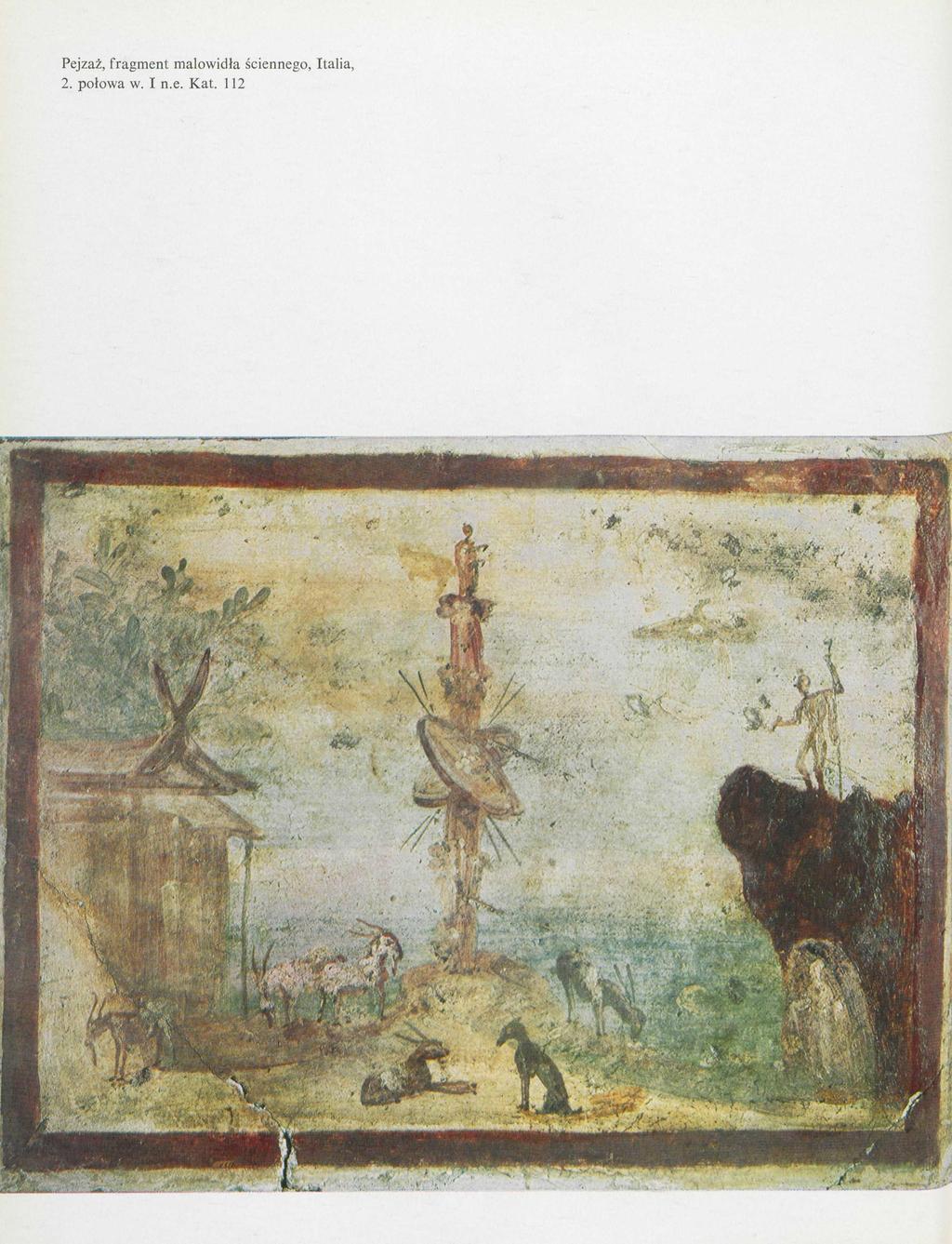 Pejzaż, fragment malowidła