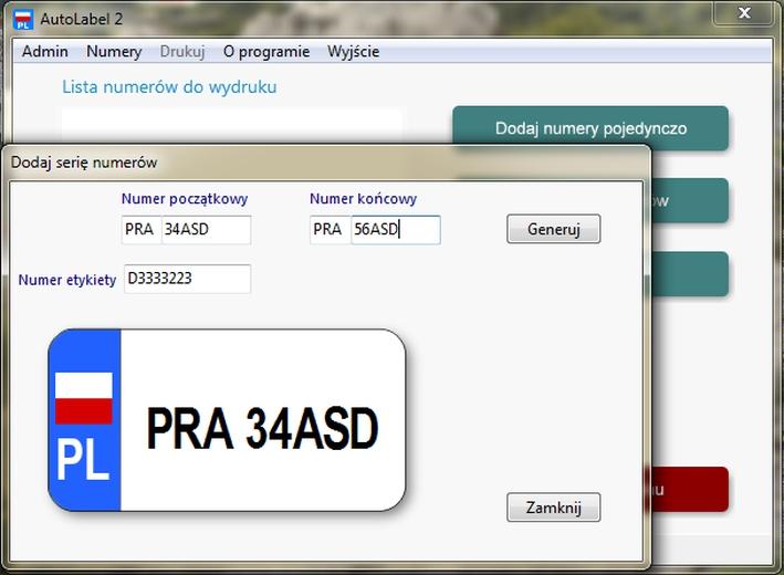 Opcjonalne rejestrowanie numerów seryjnych naklejek.