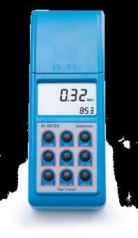 9 i 100 do 1000 NTU 0.00 do 9.99; 10.0 do 99.9 i 100 do 1000 FTU automatyczny wybór skali automatyczny wybór skali 0.01 NTU od 0.00 do 9.99 NTU; 0.1 NTU od 10.0 do 99.9 NTU; 1 NTU od 100 do 1000 NTU 0.