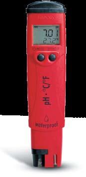 00 do 14.00 ph ph 0.01 ph ph ±0.2 ph Kompensacja ph Automatyczna 1,2-punktowa Elektroda HI 1271 Baterie CR2032 li-ion - ok.