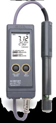 DANE TECHNICZNE HI 9811-5 HI 9812-5 - Wielofunkcyjna zintegrowana elektroda - Automatyczna kompensacja temperatury - Doskonała relacja jakości do ceny 735 zł HI 9811-5 HI 9812-5 1956 zł HI 991300 HI