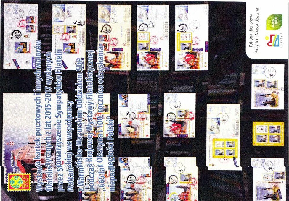 Fex-15 2018 Fex-15r 2018 Wydanie: Stowarzyszenie Sympatyków Filatelii Maltańskiej, 2018, Nr 007, 200 szt. 665 lat Olsztyna. 100. Rocznica odzyskania niepodległości Polski.