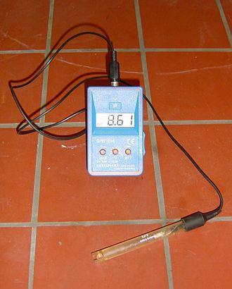 Kwasowość Równanie Nersta E = zmierzona SEM ogniwa, E0 = potencjał elektrody