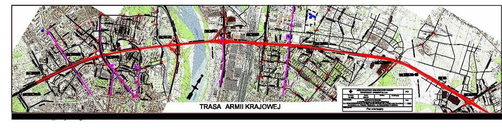 ISTNIEJĄCY STAN ZAGOSPODAROWANIA TERENU Trasa AK zlokalizowana jest na terenie miasta Warszawa oraz miasta Marki, powiat warszawski, województwo mazowieckie Trasa AK na odcinku od włączenia ulicy