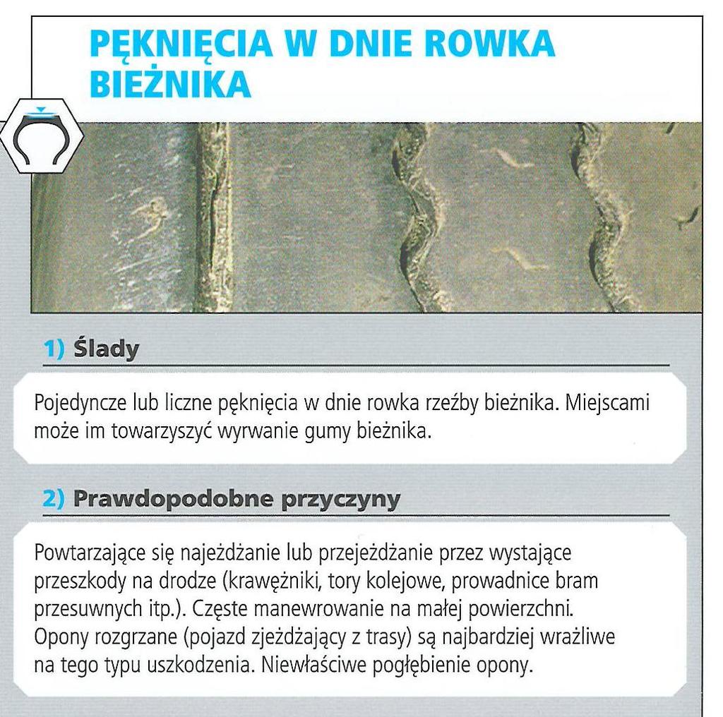 Zalecenia: 1. Kontrola ciśnienia na zimnej oponie 2.
