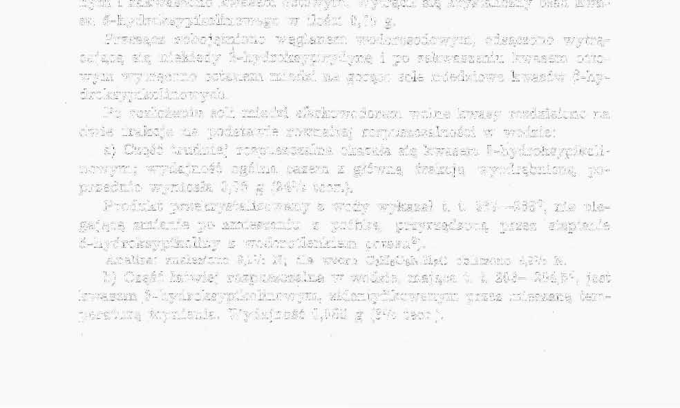 Karboksylowanie soli sodowej 3-hydroksypirydyny pod ciśnieniem Suchą sól sodową przyrządzoną z 1,9 g 3-hydroksypirydyny (0,02 mola) i 0,82 g wodorotlenku sodu (0,0205 mola) umieszczono w autoklawie
