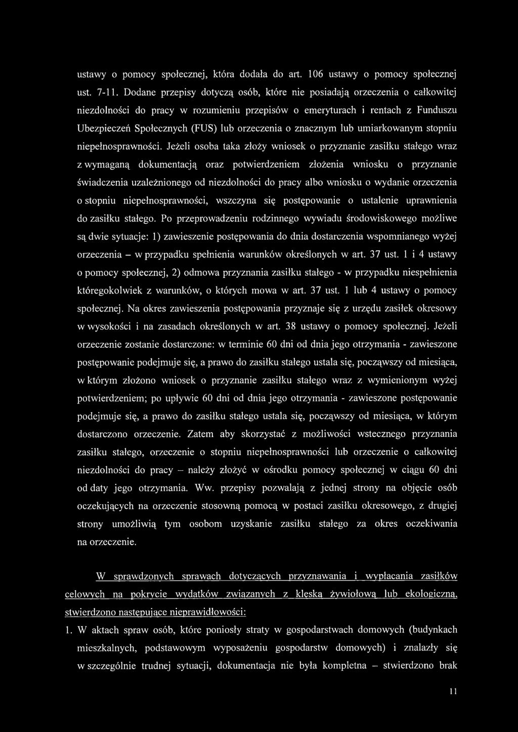 o znacznym lub umiarkowanym stopniu niepełnosprawności.