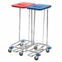 Meditrans wózek do transportu bielizny podwójny 10642 1 Wymiary: 73 x 46 x 96 cm (szer, x gł, x wys,) kółka 75 mm
