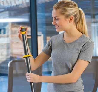 VERMOP TOOLS MYCIE PODŁÓG NA PIERWSZY RZUT OKA Ergonomiczna praca Ergonomiczna konstrukcja sprzyja pracy nie obciążając pleców i nadgarstków Stabilne ustawienia Wyjątkowa stabilność dzięki