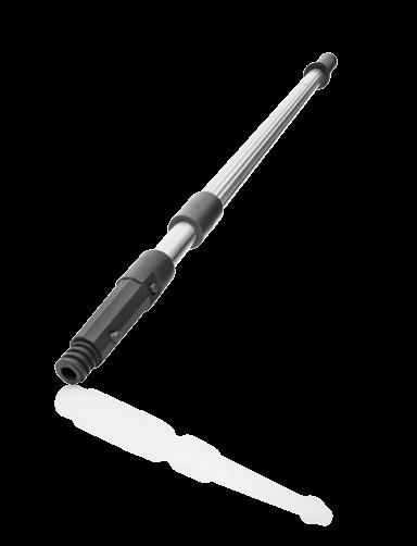 VERMOP TOOLS MYCIE POWIERZCHNI SZKLANYCH NA PIERWSZY RZUT OKA Bezpieczne zastosowanie Bezpieczne podłączenie części akcesoriów do wymiennego uchwytu z przyciskiem bezpieczeństwa Pinocchio Proste