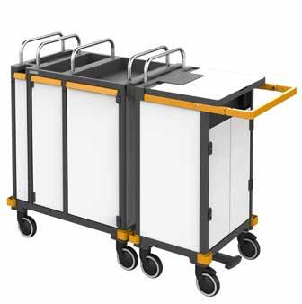 TOOLS WÓZKI DO SPRZĄTANIA EQUIPE WÓZKI DO SPRZĄTANIA Equipe Advanced Plus II Equipe Advanced Plus III Nazwa Equipe Advanced Plus II 1664316 Wymiary: 155 x 56 x 114 cm (szer, x gł, x wys,) Nazwa
