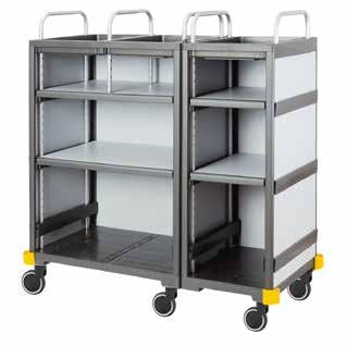 EQUIPE HOTELOWY TOOLS WÓZKI DO SPRZĄTANIA Equipe Hotel duży Wózek do transportu bielizny, 2 x 120 l Nazwa Equipe Hotel duży 16673 Wymiary: 125 x 57 x 136 cm (szer, x gł, x wys,) Nazwa Wózek do