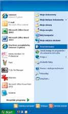 Windows XP Krok 1: Kliknij Start Panel Sterowania