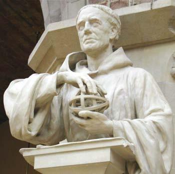 Czas kwarcu i berylu Fot. 4. Roger Bacon Zapewne księgę tę poznał angielski franciszkanin i naukowiec Roger Bacon, który żył w latach 1214 1294.