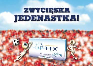 60 / kontaktologia marketing / Kontaktologia: nowe produkty i wydarzenia Zwycięska jedenastka z soczewkami Air Optix Już od lutego rusza wielka promocja miesięcznych soczewek kontaktowych z rodziny