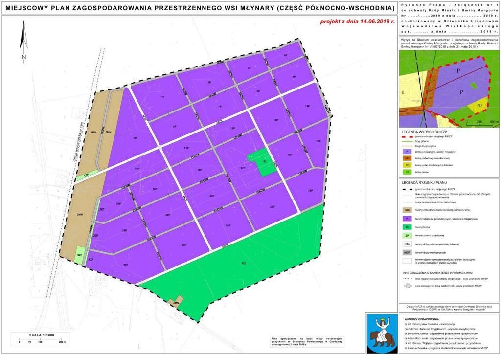 Ryc. 7. Rysunek miejscowego planu zagospodarowania przestrzennego wsi Młynary (część północno-wschodnia) Źródło: opracowanie własne. 9.