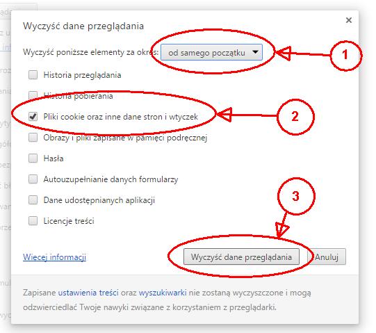 30.3. Internet Explorer 11 Rysunek 30-6 Okno czyszczenia danych przeglądarki w Google Chrome.