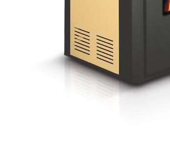 Wbudowany płaszcz wodny. Inteligentna automatyka kontrolująca pracę urządzenia i instalacji grzewczej. W pełni zautomatyzowane rozpalanie i sterowanie spalaniem. Modulowany palnik peletowy.